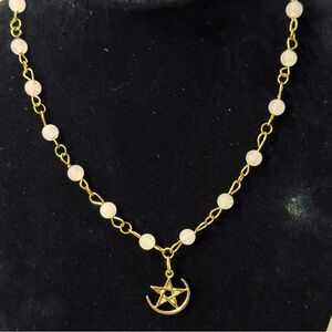 Gold Moon Iridescent Necklace